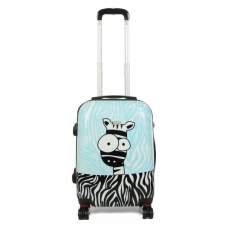Валіза Worldline Airtex 809/zebra колір голубий розмір маленький S